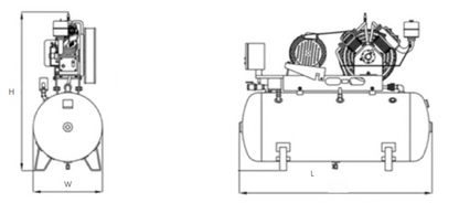 DAYLIFF DCOM190/50E 1.5KW 1PH COMPRESSOR