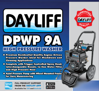 DAYLIFF DPWP9A 175BAR 6.5HP PETROL PRESSURE WASHER